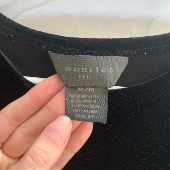 Black Velvet Sleeveless Box Top - Picture 5 of 6